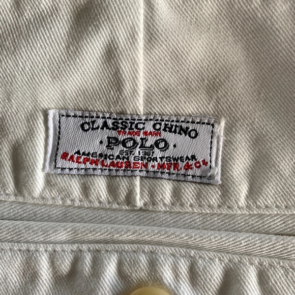 POLO RALPH LAUREN BOY’S WHITE CHINOS - Picture 7 of 7